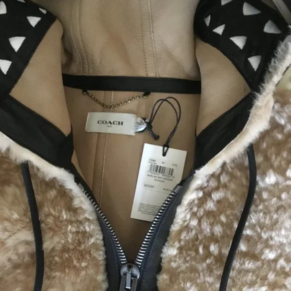 Coach Shearling Monster jacket size XL UNISEX New oversized $3200